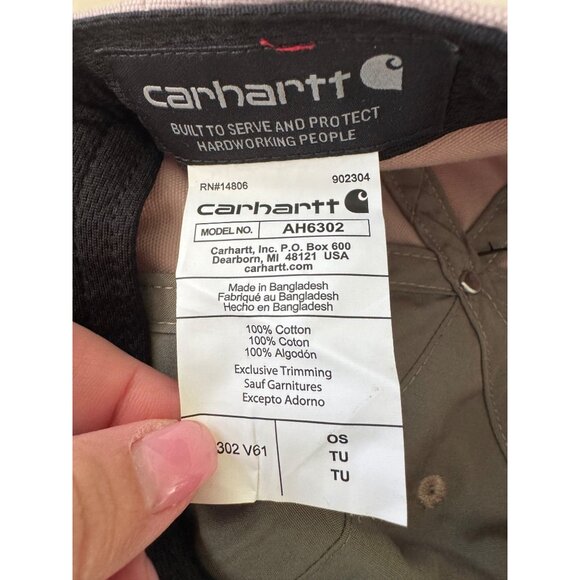 Carhartt Baseball Cap Canvas C Patch Adjustale Hat Mink Tan NWT - Picture 3 of 4